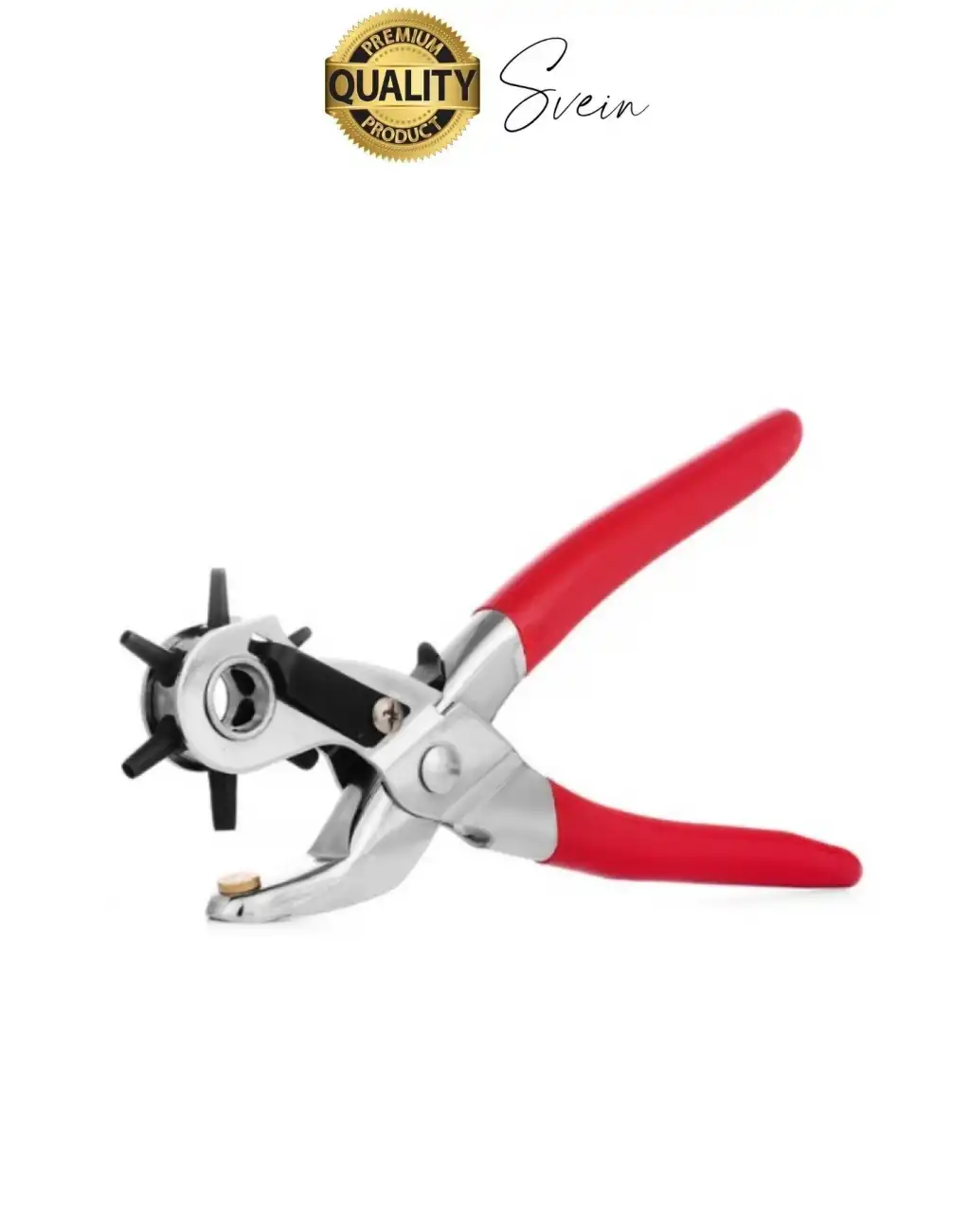 6 Uçlu Kemer ve Deri Delme Delici Aleti Ergonomik Saplı Metal Çelik Delgeç Hızlı Pratik Kolay Zımba