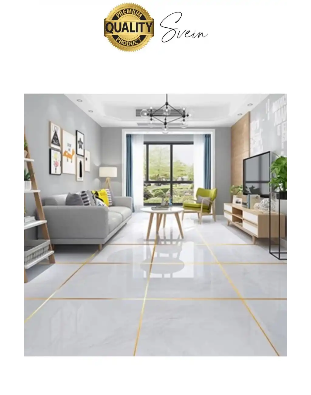 Premium Kendinden Yapışkanlı Gold Sarı Renk Fayans Derz Arası İzolasyon Bandı Dekoratif Bant 0,5 cm