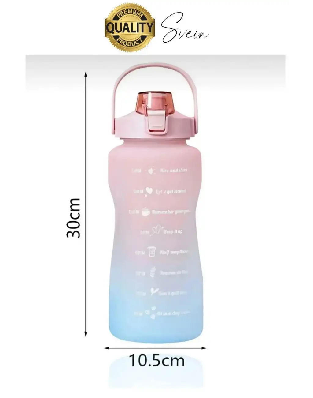 Yeni Model Pipetli 4 Boy Motivasyonel Su İçecek Matarası Sporcu Suluk Şişesi Renkli Büyük ve Küçük