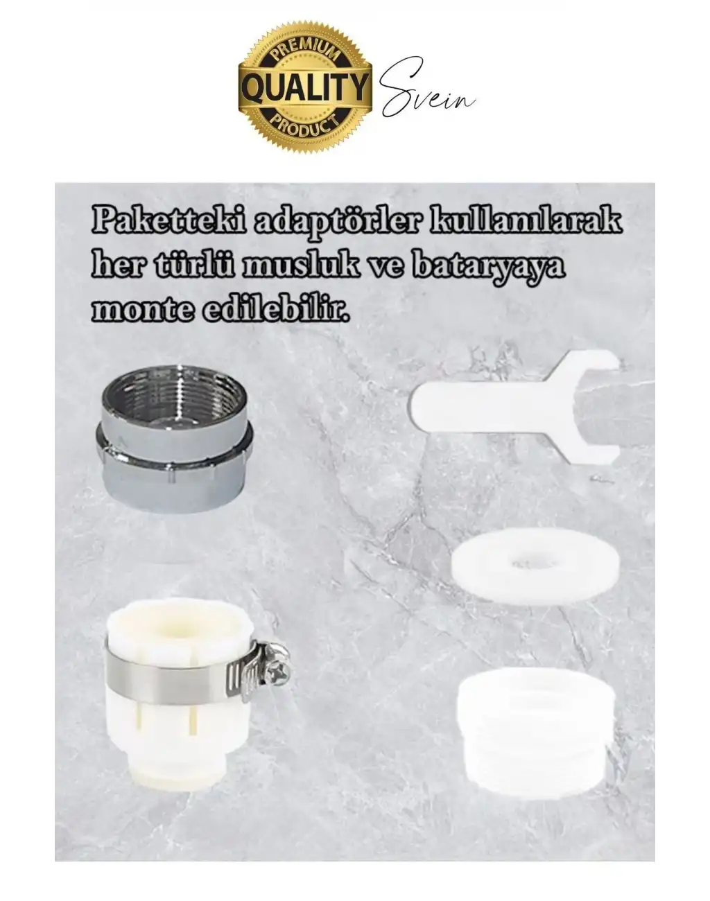 Özel Tasarım Dekoratif Mutfak Su Tasarruflu Sert Plastik 360 Derece Dönen Musluk Çok Fonksiyonlu