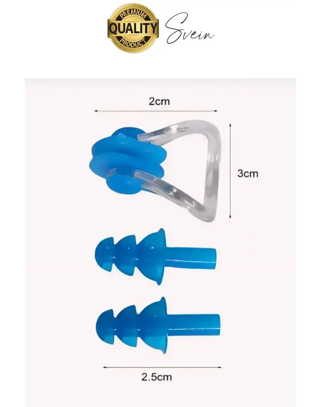 Kulak ve Burun Tıkama Seti Deniz Havuz İçin Su Kaçmasını Önleyici Tıkaç Yüzücü Tıkacı Silikon