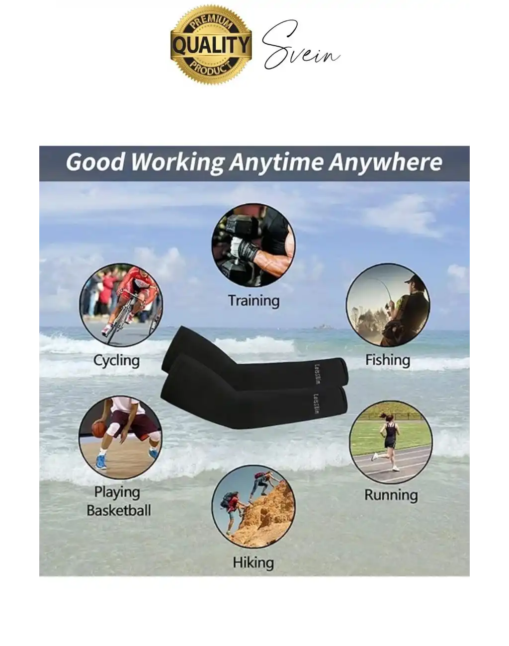 Spor Esnek Uzun Kol Anti UV Güneş Koruyucu Kol Kılıfı Bisiklet Motosiklet Koşu Kolluk Tesettür