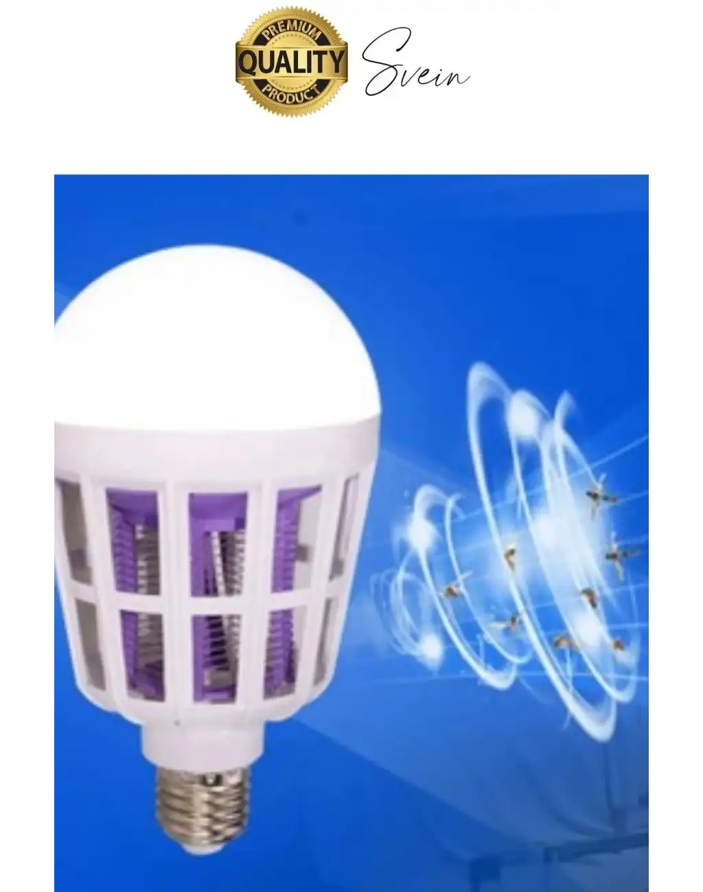 Sinek Kovucu Sineksavar Ultraviyole Ampul Sivri Böcek Haşere Giderici Öldürücü Led Işık Tasarruflu