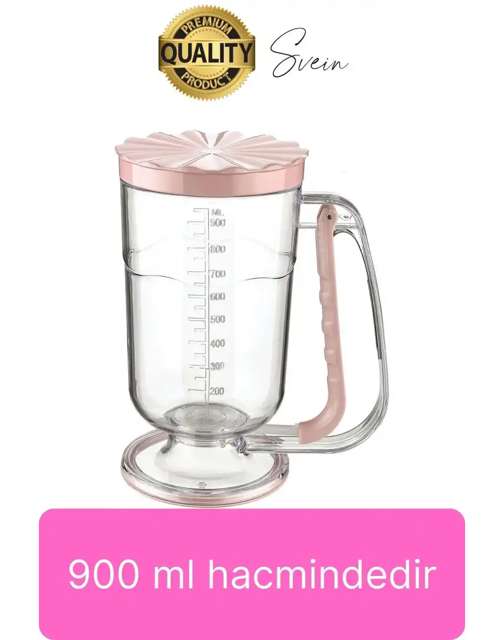 Pankek Hamur Porsiyonlayıcı Ölçülü Akıtma Dağıtıcı Krep Yapma Puding Muffin 900 ml Ölçekli Aparatı