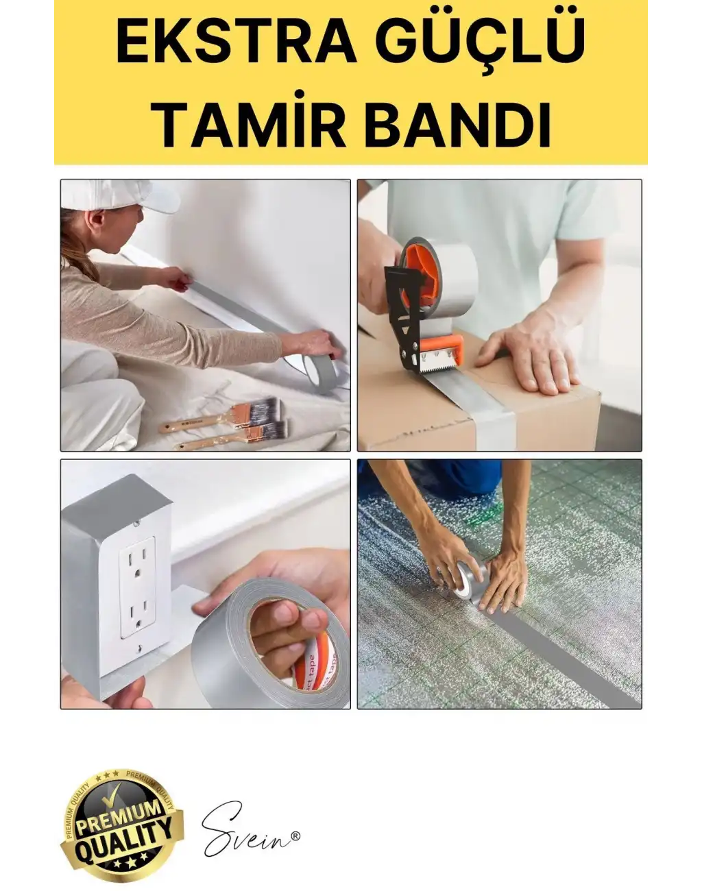 1 Adet 10 mt Sarı Tamir Takviye Kapatıcı Güçlü Onarım Bandı Su Geçirmez Sızdırmaz Dayanım Çatlak