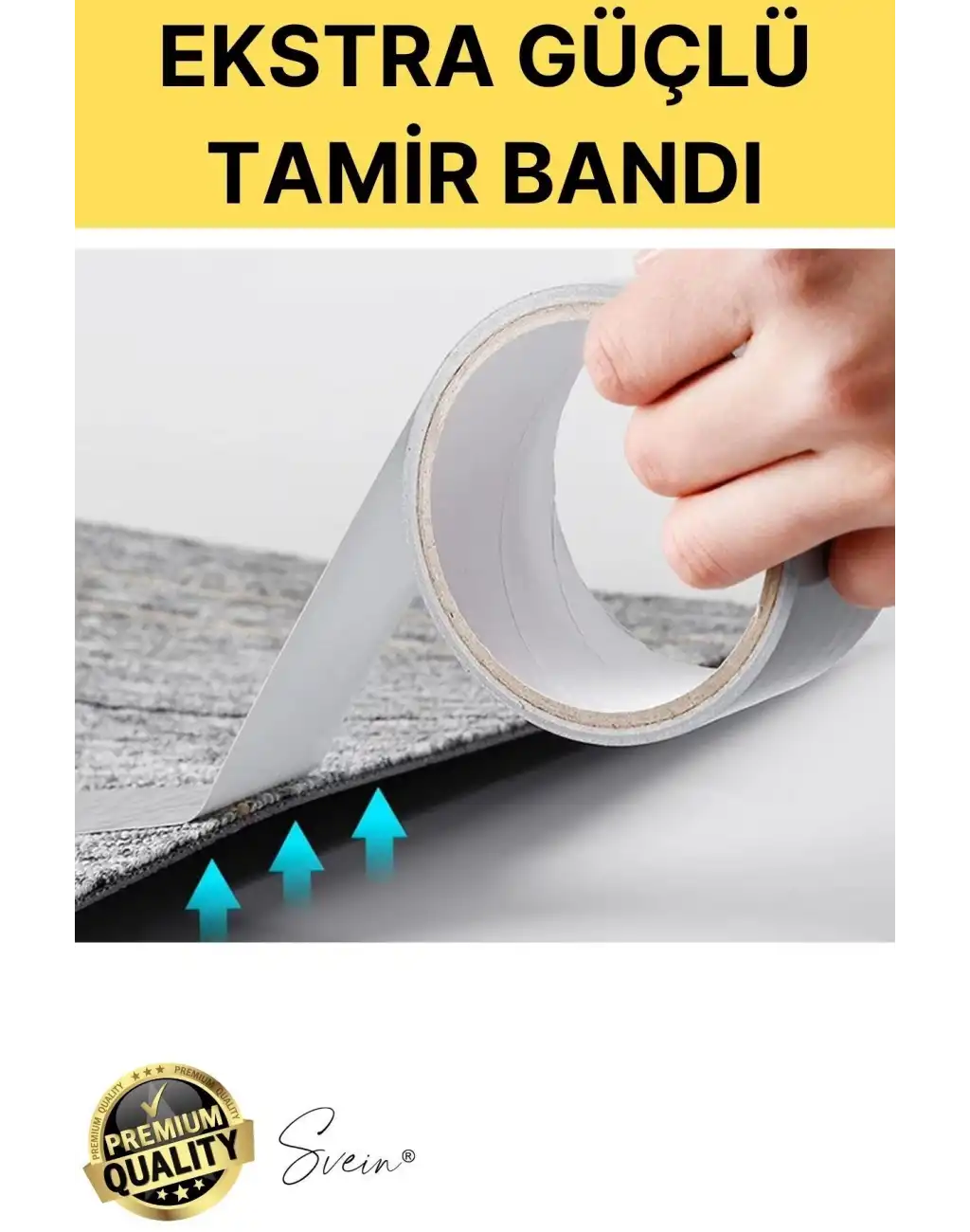 2 Adet 10 mt Sarı Tamir Takviye Kapatıcı Güçlü Onarım Bandı Su Geçirmez Sızdırmaz Dayanım Çatlak