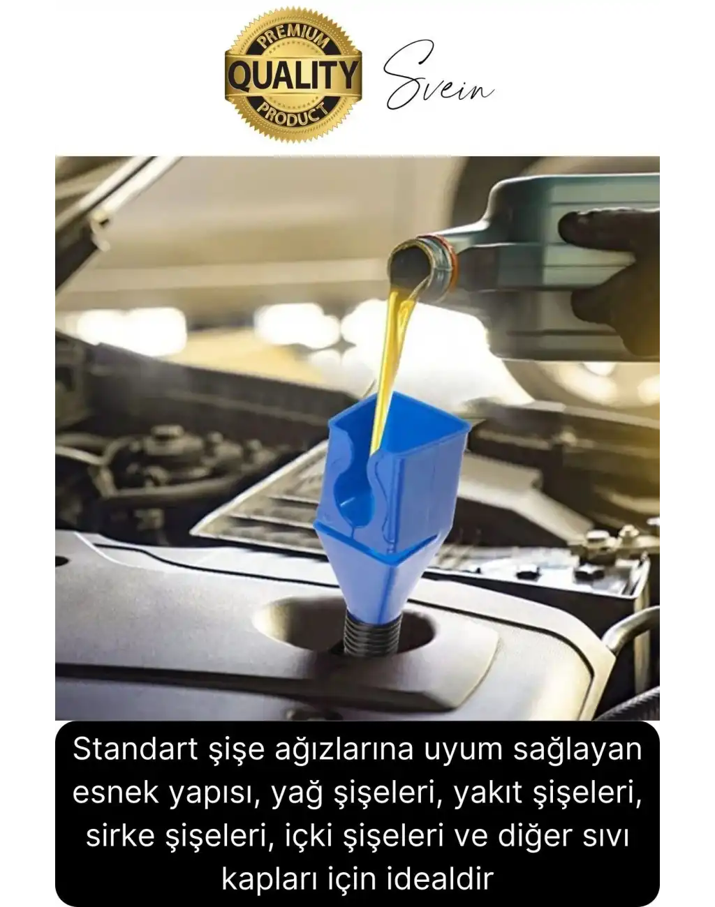 Esnek Taşınabilir Yakıt Dökme Aparatı Yağ Benzin Hunisi Araba Otomobil Hortum Pratik Araç Plastik