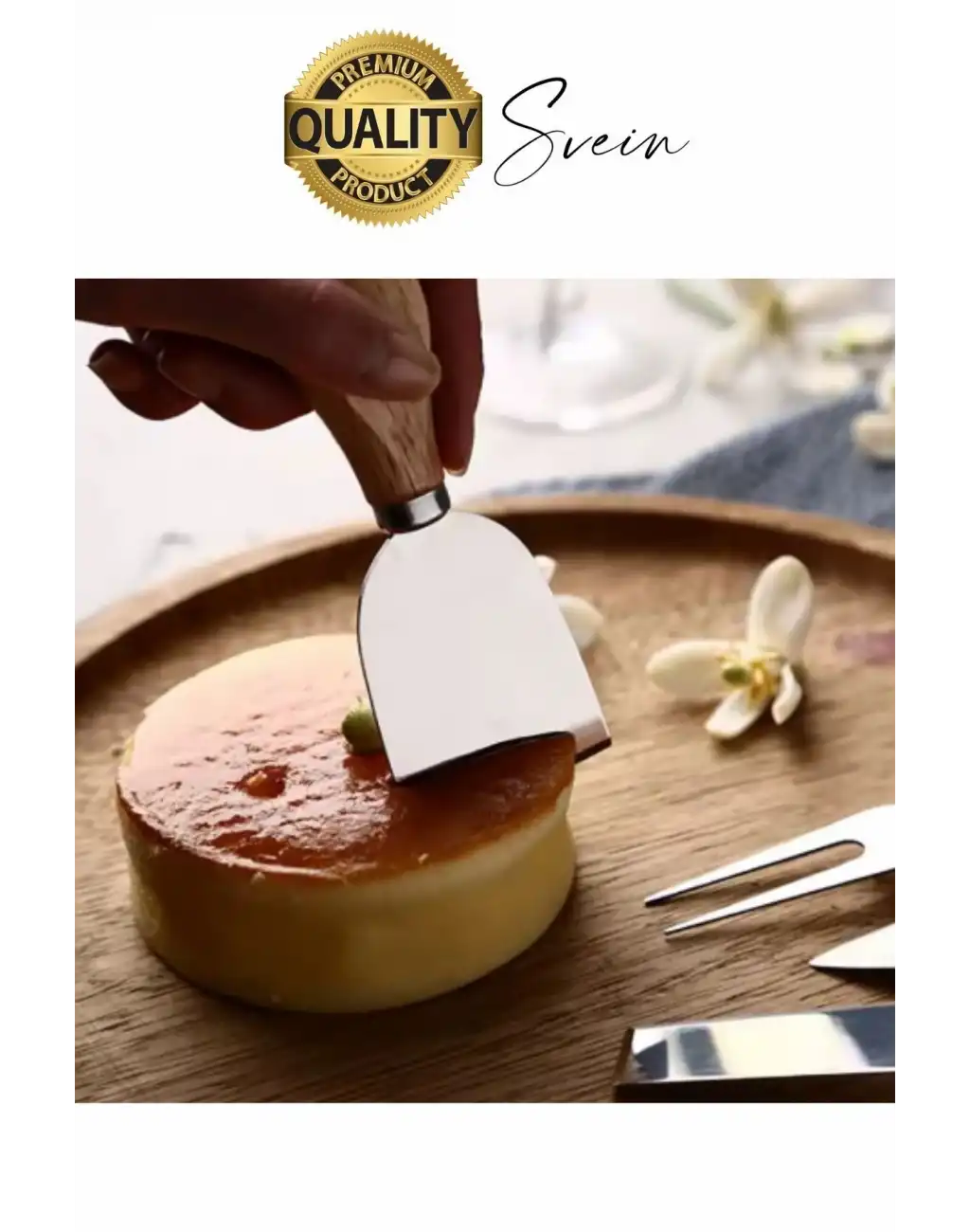 Bambu Saplı 4lü Mini Şarküteri Bıçakları Servis Sunumluk Peynir ve Ekmek Kesimi İçin Spatula Seti