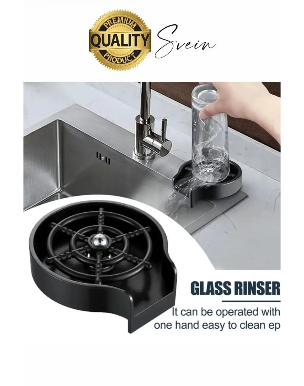 Yüksek Basınçlı Pratik Otomatik Bardak Kadeh Kupa Yıkama Musluğu Fıskiye Bulaşık Yıkama Aparatı