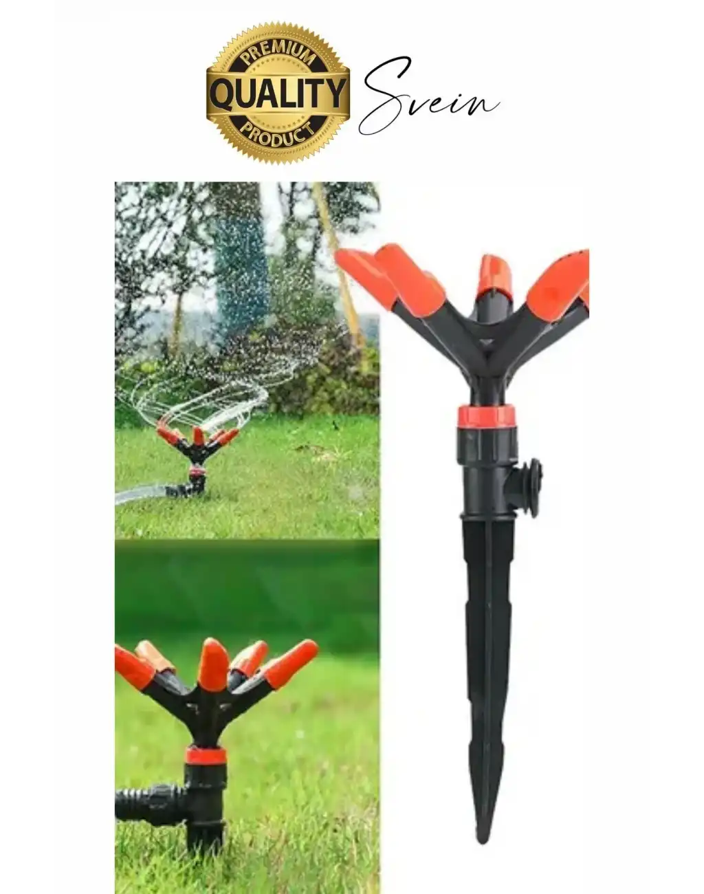 Kendiliğinden Hareketli Dönebilen Çok Yönlü Çim Bahçe Sulama Fıskiye 360 Derece Bakım Aparatı