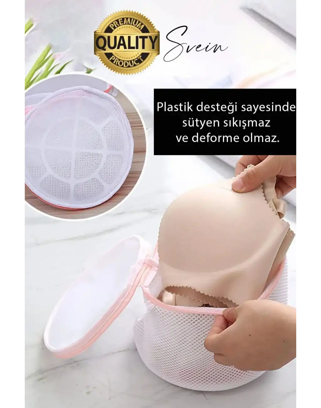 Premium 4 Adet İç Çamaşır Sütyen Yıkama Filesi Fermuarlı Yırtılmaz Çorap Temizlik Torbası Dayanıklı