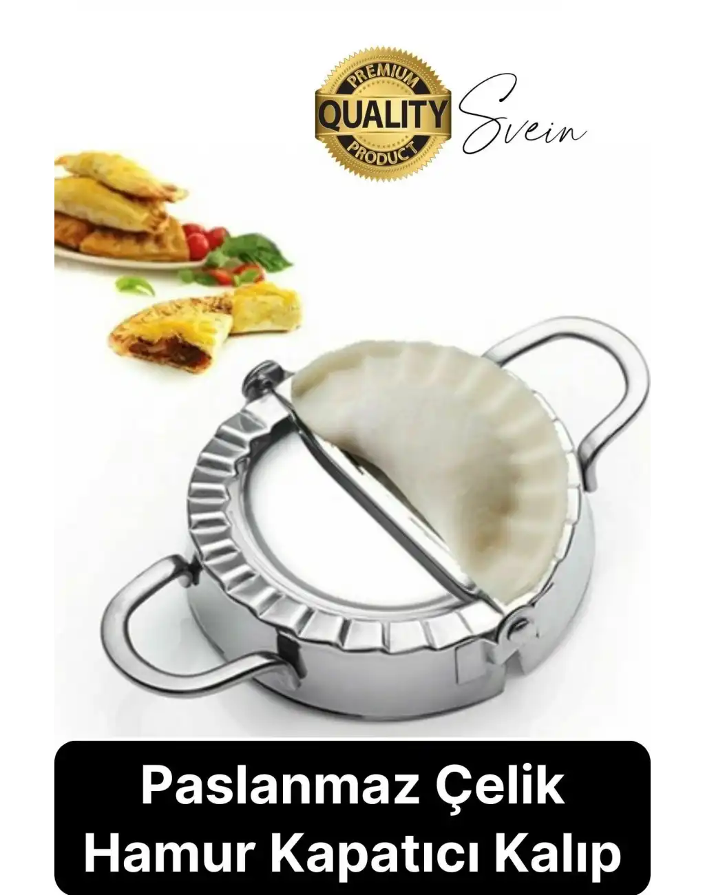 Pratik Metal Hamur Kapatıcı Çi Börek Mantı Kurabiye Poğaça Kalıbı Paslanmaz Çelik 17.5 cm 1 Adet