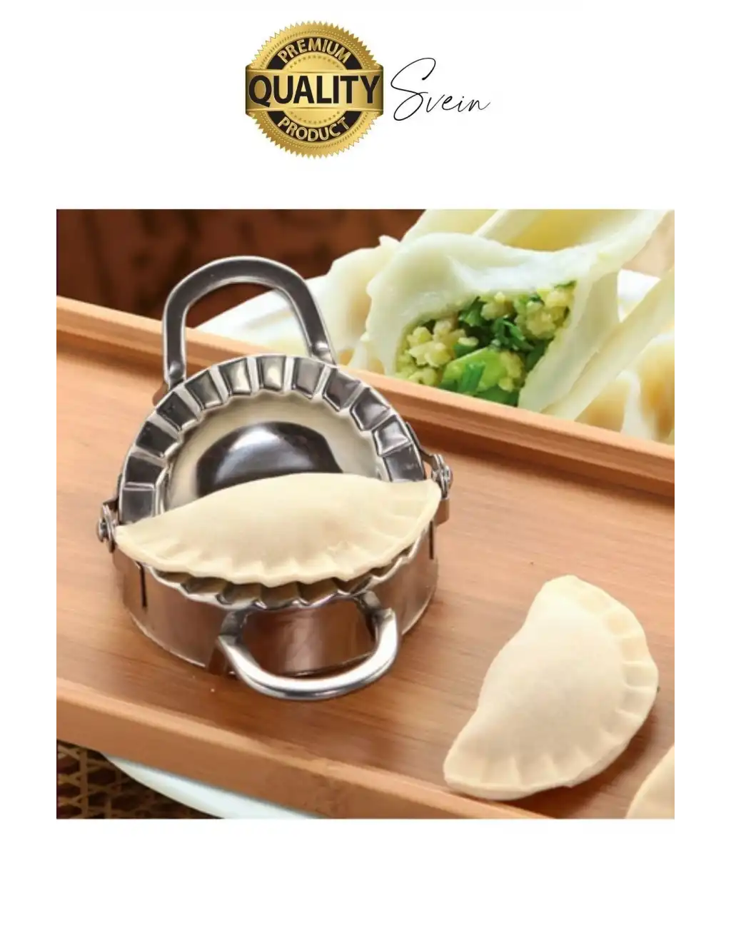 Pratik Metal Hamur Kapatıcı Çi Börek Mantı Kurabiye Poğaça Kalıbı Paslanmaz Çelik 17.5 cm 1 Adet