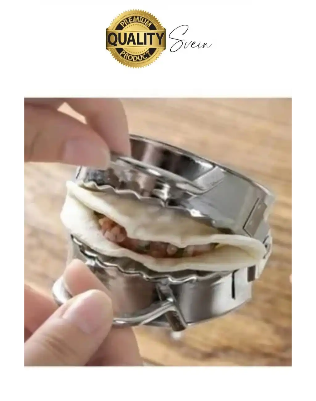 Pratik Metal Hamur Kapatıcı Çi Börek Mantı Kurabiye Poğaça Kalıbı Paslanmaz Çelik 17.5 cm 1 Adet