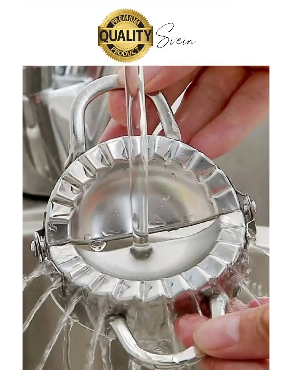 Pratik Metal Hamur Kapatıcı Çi Börek Mantı Kurabiye Poğaça Kalıbı Paslanmaz Çelik 17.5 cm 1 Adet