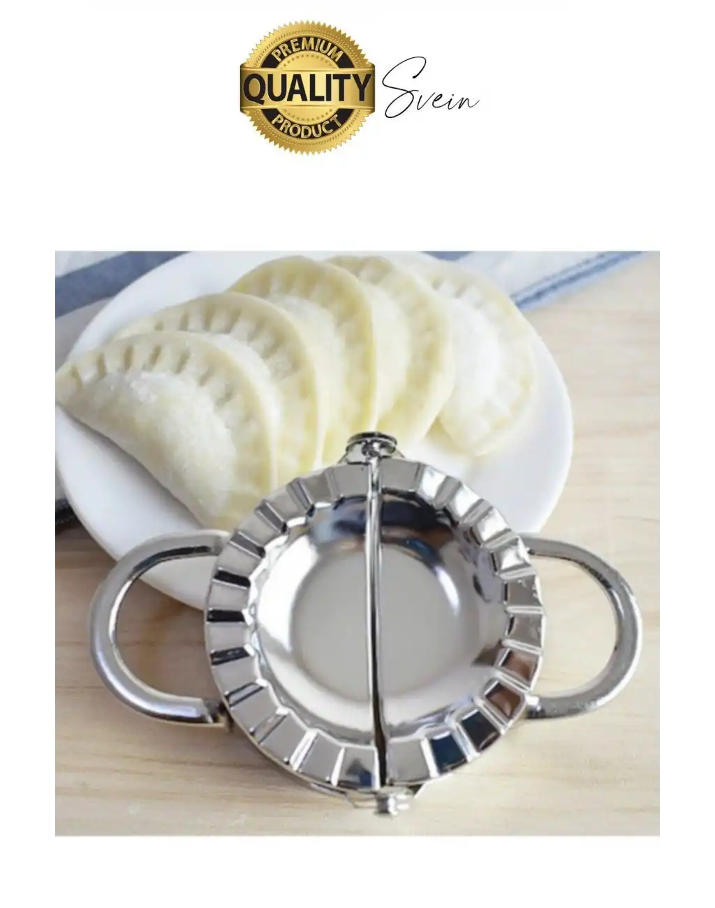 Pratik Metal Hamur Kapatıcı Çi Börek Mantı Kurabiye Poğaça Kalıbı Paslanmaz Çelik 17.5 cm 1 Adet