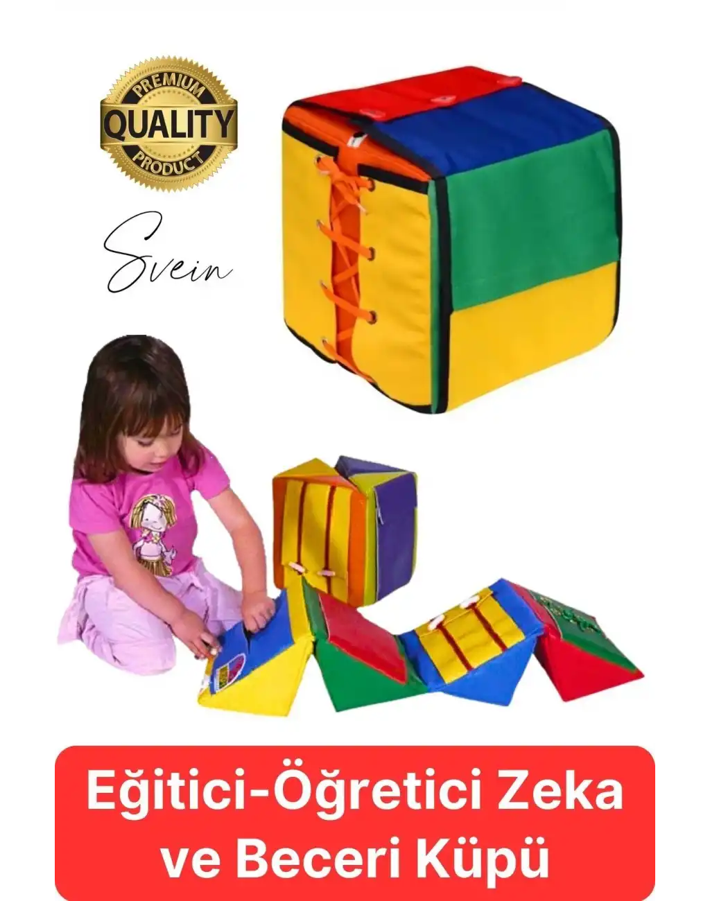 Motor Beceri Küpü Sünger Eğitici Öğretici Renkli Denge Koordinasyon Pratiklik Zeka Geliştiren