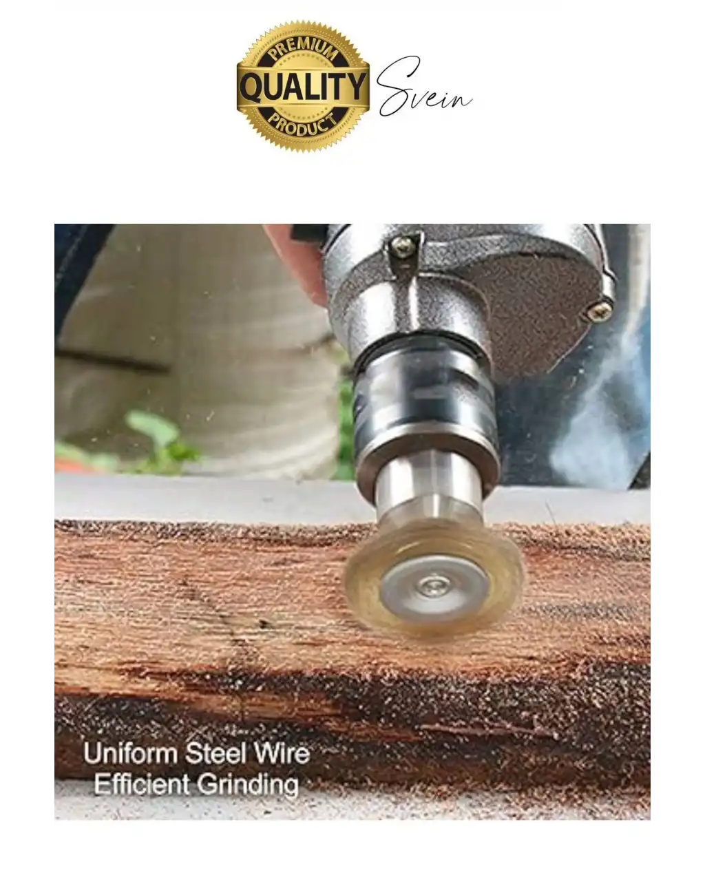 Dayanıklı Çanak Saçaklı Tel Fırça Seti 5 Parça Sarı Telli Dairesel Matkap Uyumlu Pas Kir Temizleyici