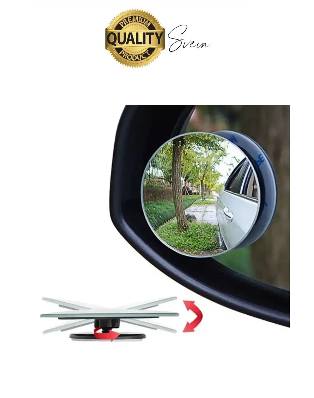 Yapışkanlı Geniş Açı 2 Adet Ayarlanabilir Kör Nokta Aynası Park Etme Çerçevesiz Etkili Görüş Açısı