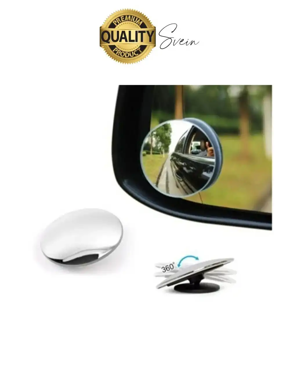 Yapışkanlı Geniş Açı 2 Adet Ayarlanabilir Kör Nokta Aynası Park Etme Çerçevesiz Etkili Görüş Açısı