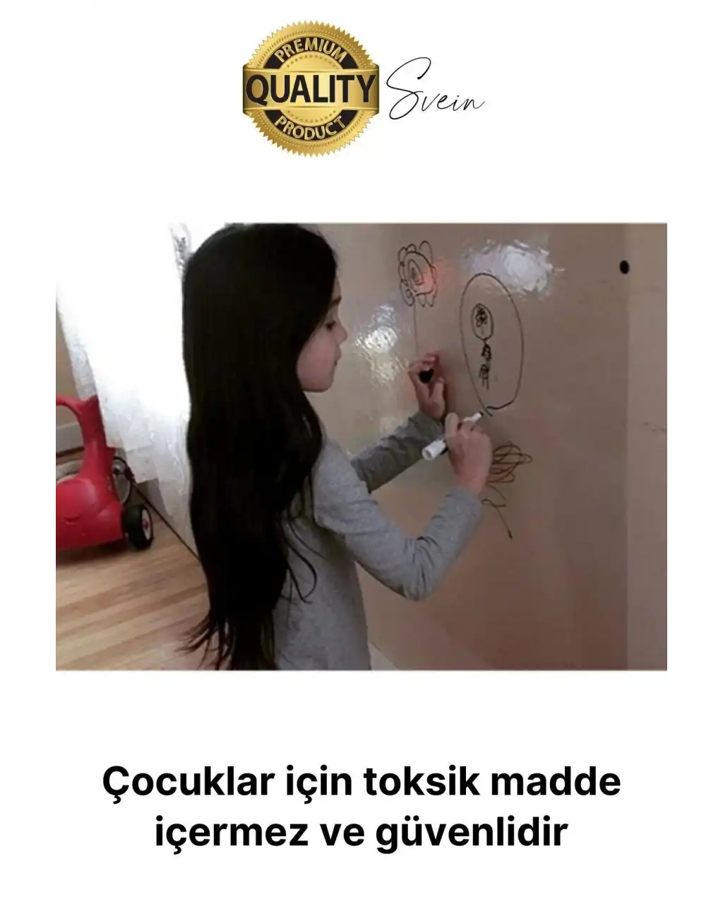 Kendinden Yapışkanlı Şeffaf Tahta Filmi 200x60 cm Okul Kreş Ofis Not Alma Yazı Çalışma Panosu Folyo