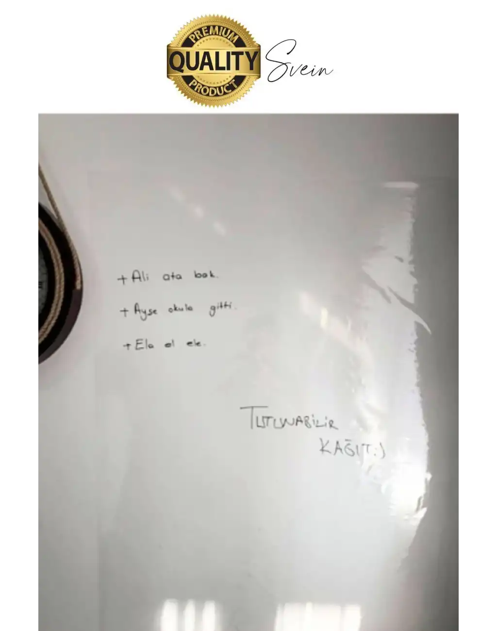 Kendinden Yapışkanlı Şeffaf Tahta Filmi 200x60 cm Okul Kreş Ofis Not Alma Yazı Çalışma Panosu Folyo