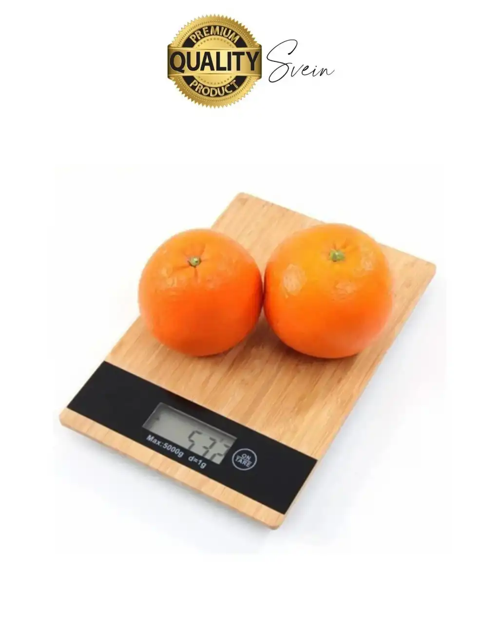 Premium Ahşap Dijital Ekranlı Yüksek Hassasiyet Mutfak Terazisi Bambu Tartı 5 kg Kapasiteli