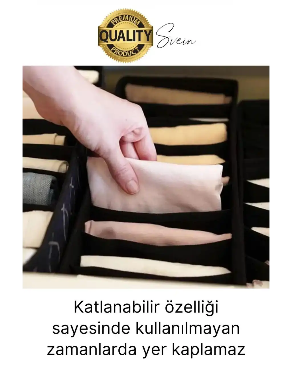 10 Gözlü Çekmece İçi Düzenleyici Organizer Medium Orta Boy Yastık Kılıfları Erkek İç Giyim Şal