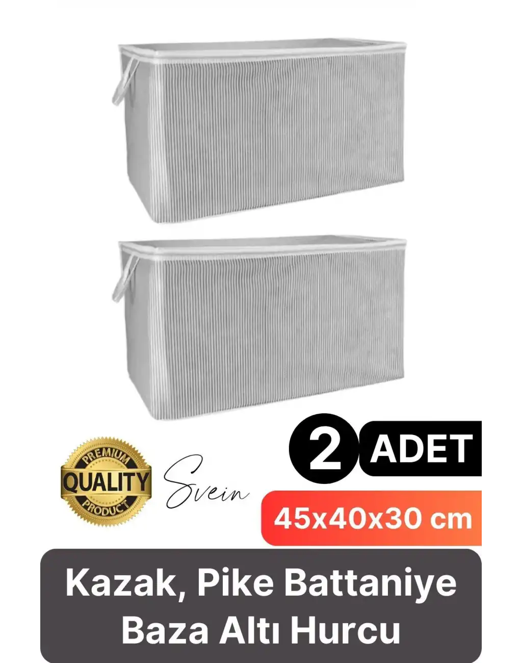 2 Adet Çok Amaçlı Kazak Pike Battaniye Kıyafet Hurcu Dolap Düzenleyici Yerden Tasarruf Baza Altı