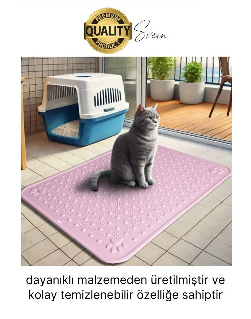 Evcil Hayvan Tuvalet Önü Paspası Silikon Mama Kum Matı Kedi Kumu Yıkanabilir Toz Tutucu Yatak Önü