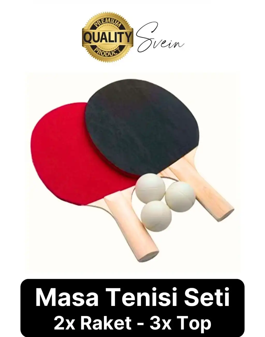 Masa Tenisi Raket Seti 2 Adet Raket 3 Adet Pinpon Topu Ahşap Saplı Dayanıklı Ve Hafif Oyun Ekipmanı