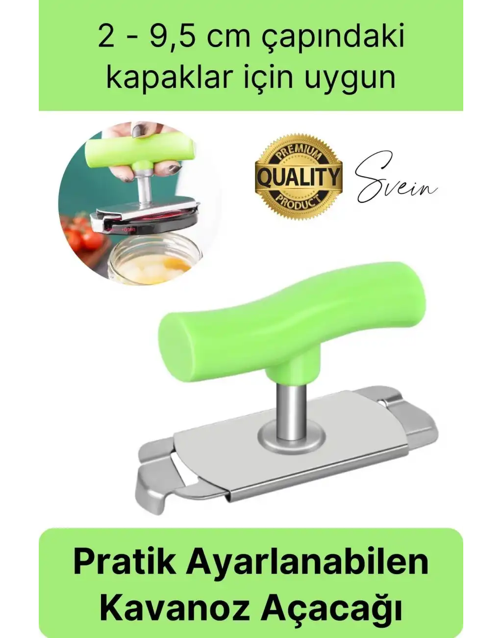 Pratik Kavanoz Kapağı Açacağı Ölçülü Ayarlanabilir Kolay Metal Şişe Kapak Açıcı Plastik Tutacak