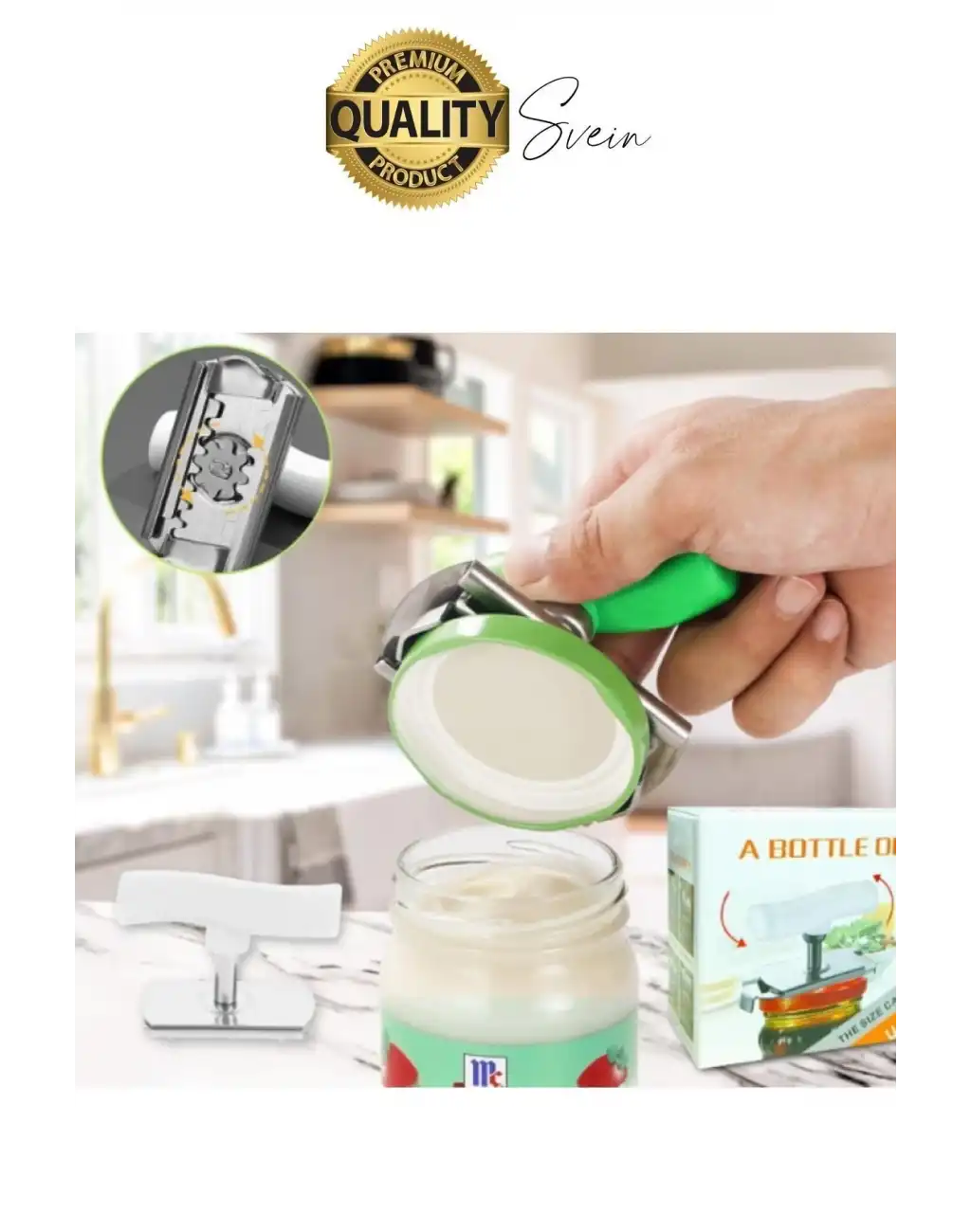 Pratik Kavanoz Kapağı Açacağı Ölçülü Ayarlanabilir Kolay Metal Şişe Kapak Açıcı Plastik Tutacak