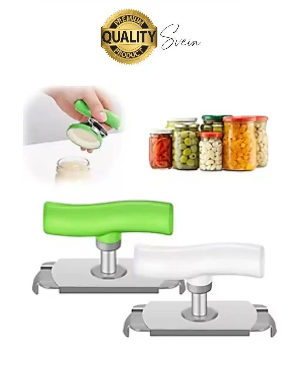 Pratik Kavanoz Kapağı Açacağı Ölçülü Ayarlanabilir Kolay Metal Şişe Kapak Açıcı Plastik Tutacak