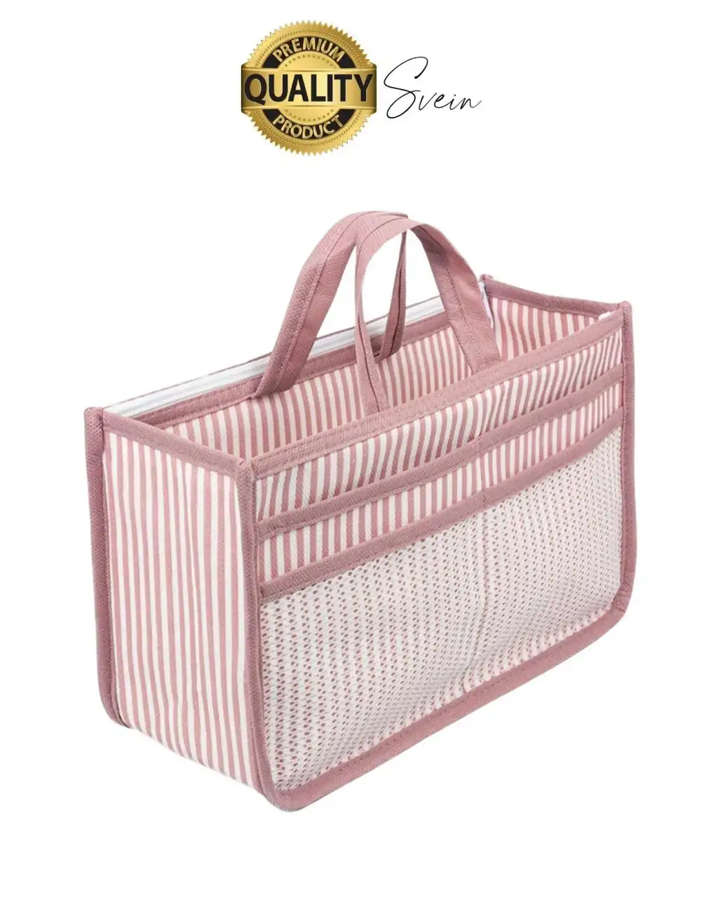 Çok Fonksiyonlu Kulplu Çanta İçi Düzenleyici Organizer Bölmeli Kumaş Taşınabilir Kozmetik Dayanıklı