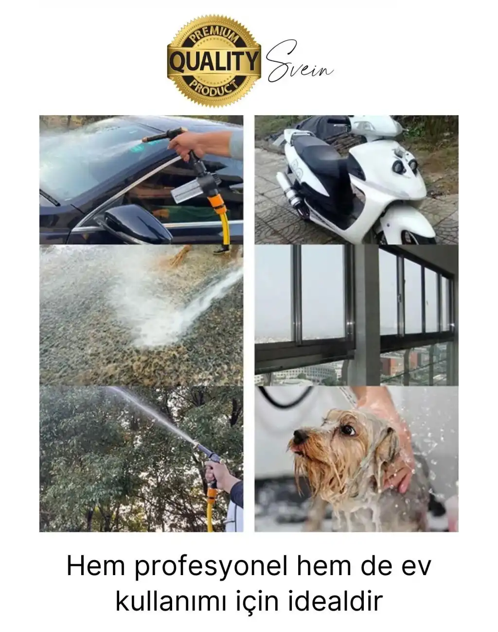 Çok Fonksiyonlu Ayarlanabilir Yüksek Basınçlı Yıkama Su Tabancası Tazyikli Araba Motor Yıkama Bahçe