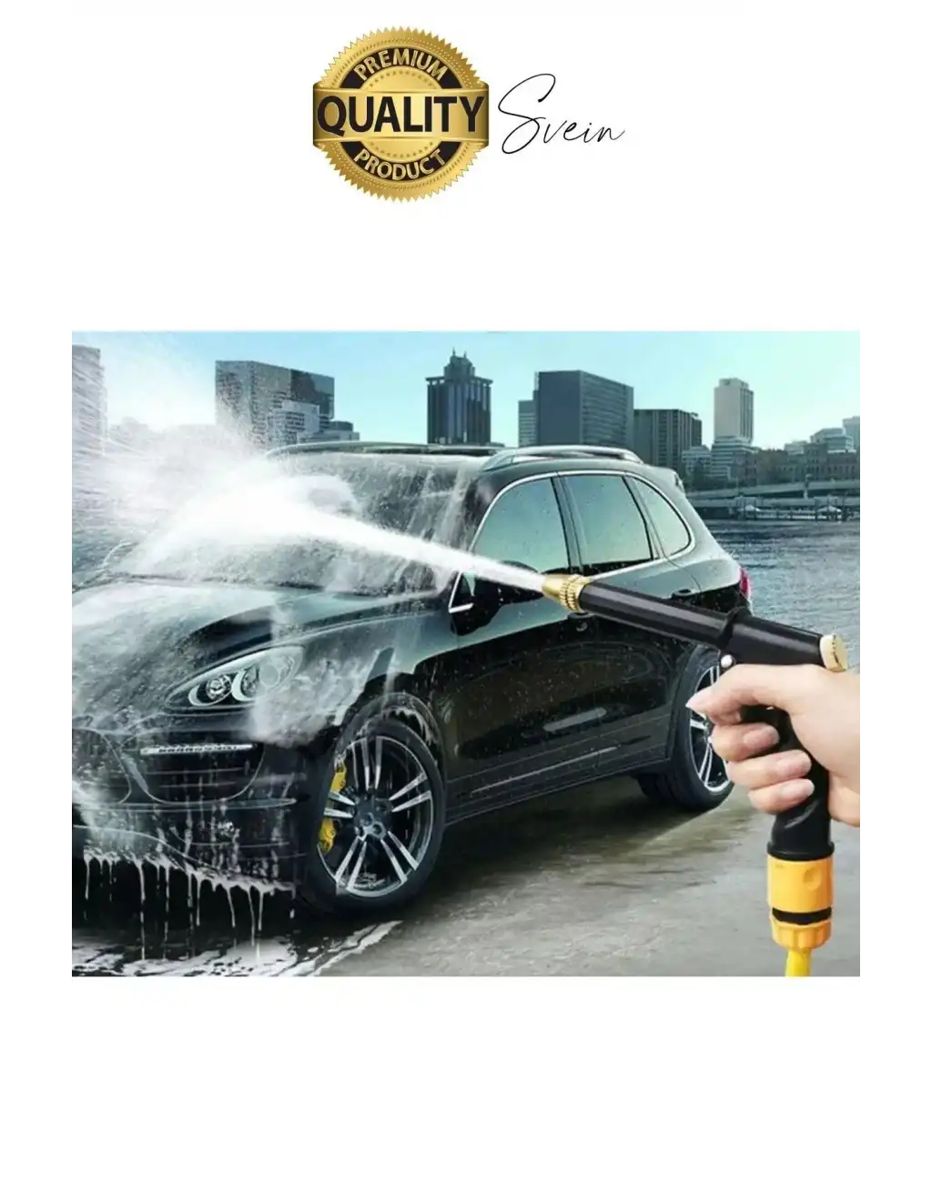 Çok Fonksiyonlu Ayarlanabilir Yüksek Basınçlı Yıkama Su Tabancası Tazyikli Araba Motor Yıkama Bahçe
