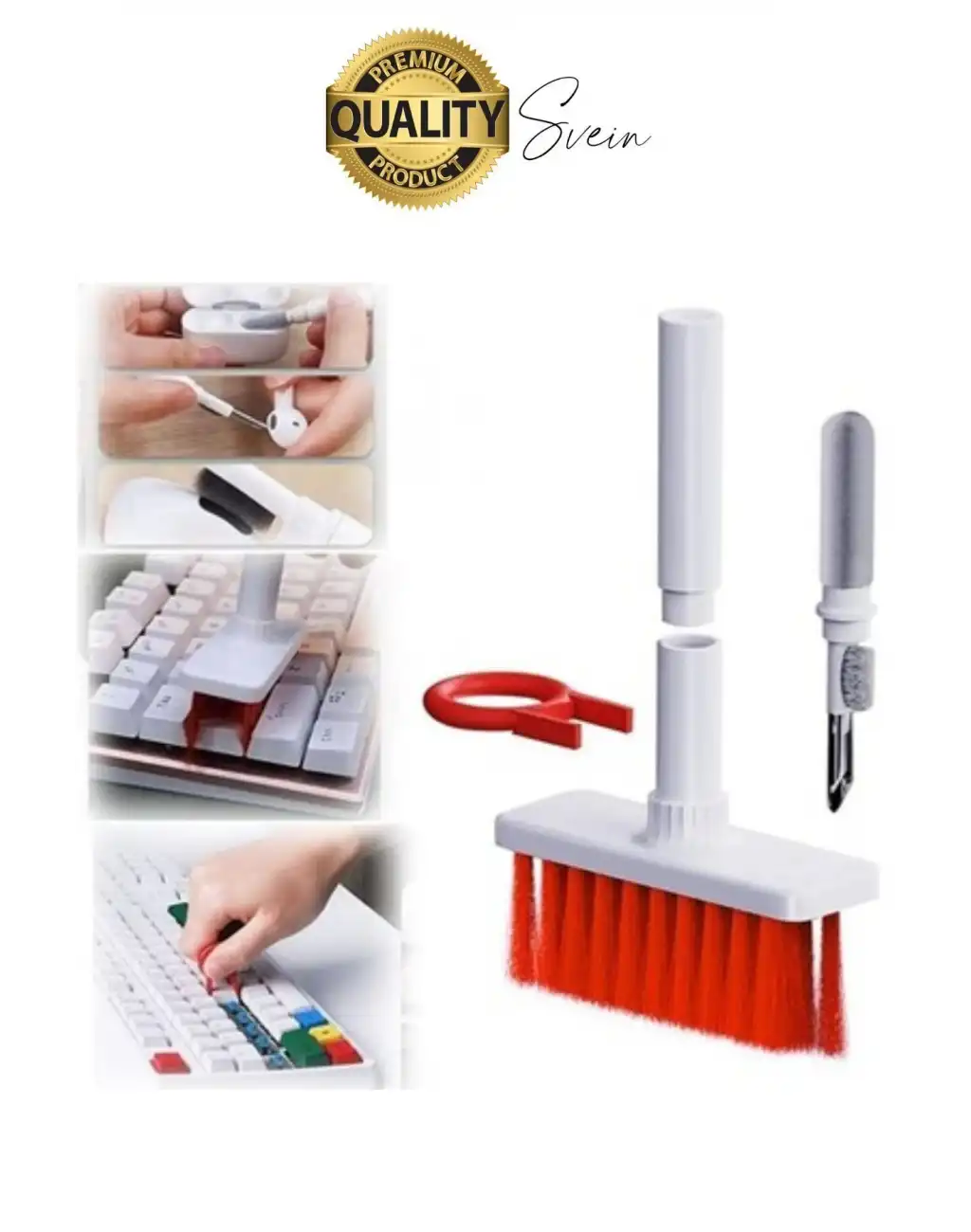Çok Amaçlı Klavye ve Kulaklık Temizleme Seti Elektronik Cihaz Fırçalı Bilgisayar Tuş Çektirme