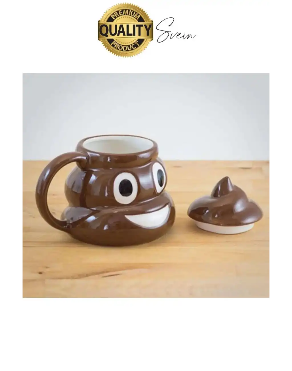 Özel Üretim Poo Kaka Emoji Kupa Bardak Esprili Eğlenceli Kapaklı Komik Karikatür Gülücük 3D Seramik