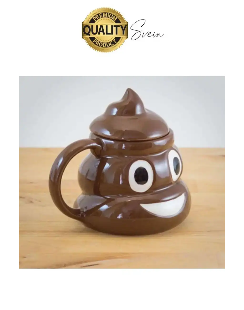 Özel Üretim Poo Kaka Emoji Kupa Bardak Esprili Eğlenceli Kapaklı Komik Karikatür Gülücük 3D Seramik