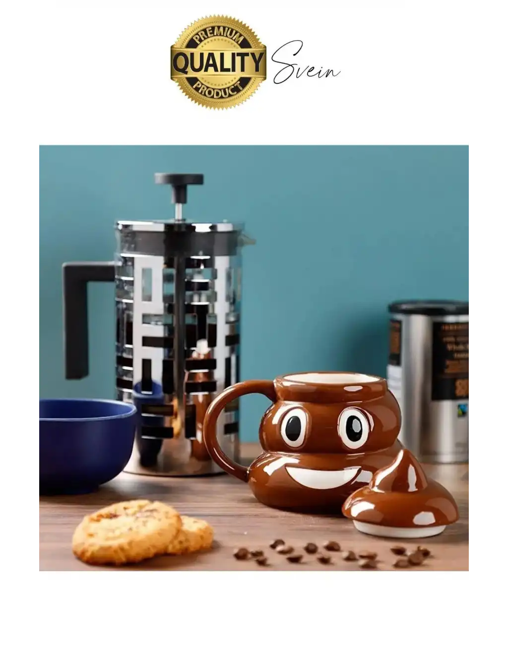 Özel Üretim Poo Kaka Emoji Kupa Bardak Esprili Eğlenceli Kapaklı Komik Karikatür Gülücük 3D Seramik