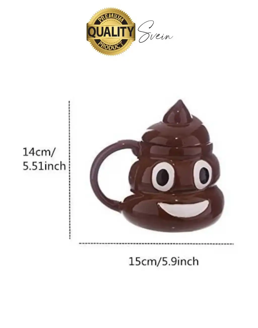 Özel Üretim Poo Kaka Emoji Kupa Bardak Esprili Eğlenceli Kapaklı Komik Karikatür Gülücük 3D Seramik