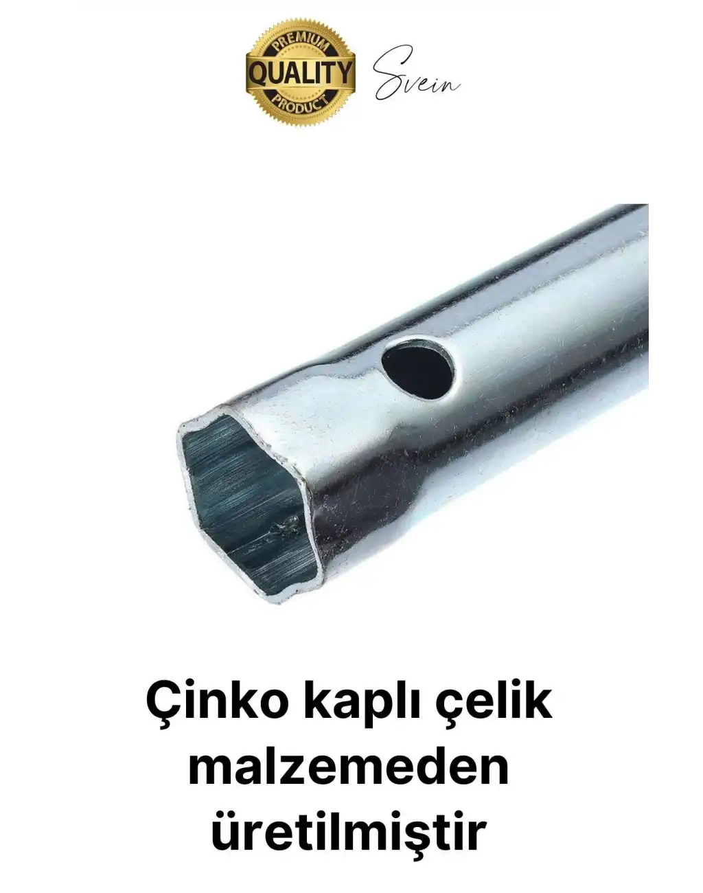 6 Parça Kovan Tipi Lokma Anahtarı Buji Boru Seti Civata Çinko Kaplı Lavabo Montaj 8-17 mm Arası