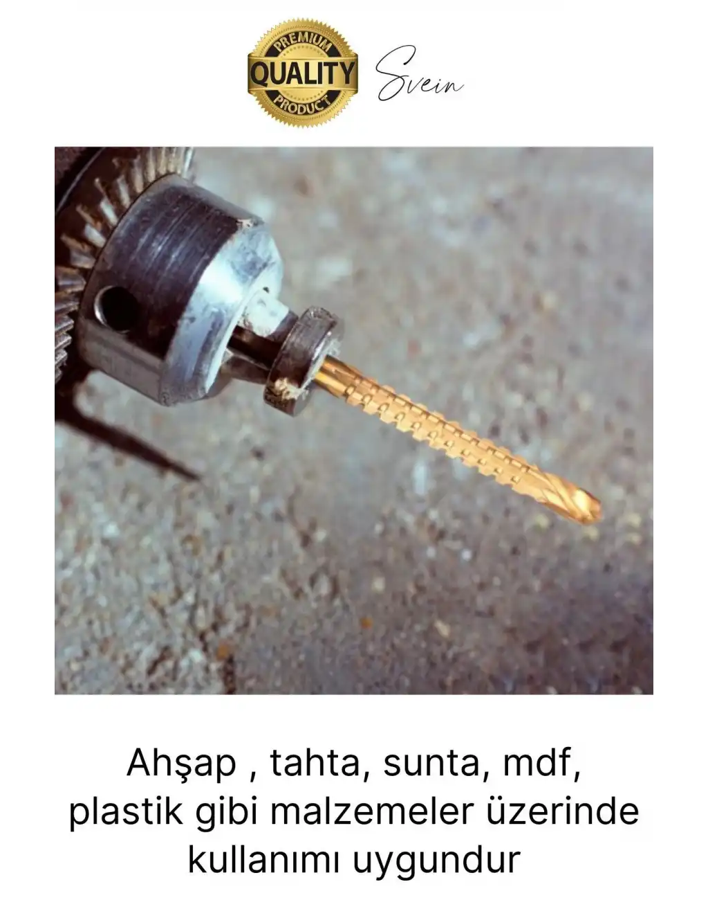 Premium Çok Amaçlı 3lü Freze Matkap Uç Seti Ahşap Tahta Delme Titanyum Kanal Açma Sunta Mdf Oyma