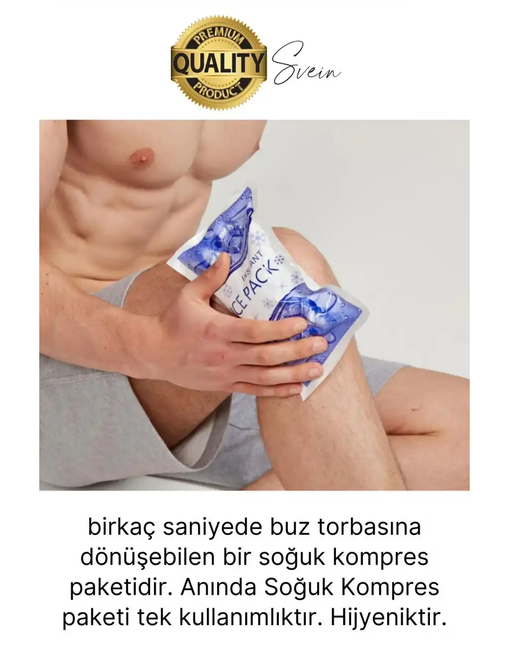 5 Adet Tek Kullanımlık Anında Hazır Soğuk Kompres Ped Buz Torbası Acil İlk Yardım Paketi Terapi