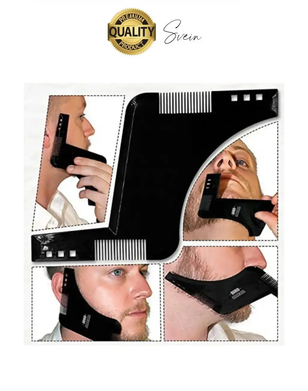 Yeni Sezon Sakal Şekillendirici Kalıp Tarak Bıyık Bakım Şablon Erkek Ense Cep Favori Simetrik Kesim