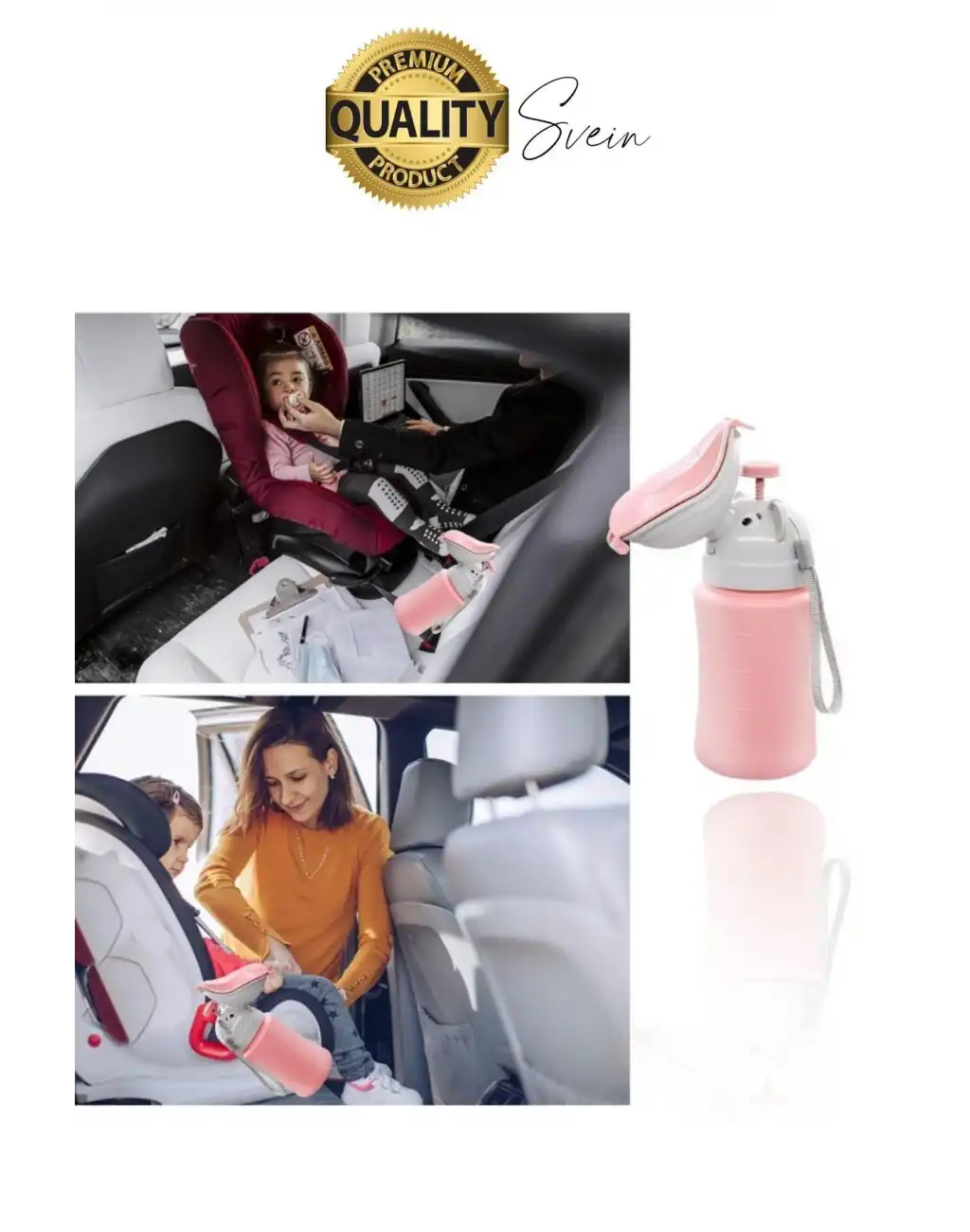 Portatif Kız Çocuk Pisuarı Lazımlık Çiş Eğitimi Taşınabilir Acil Taşınabilir Pembe Sızdırmaz Tuvalet