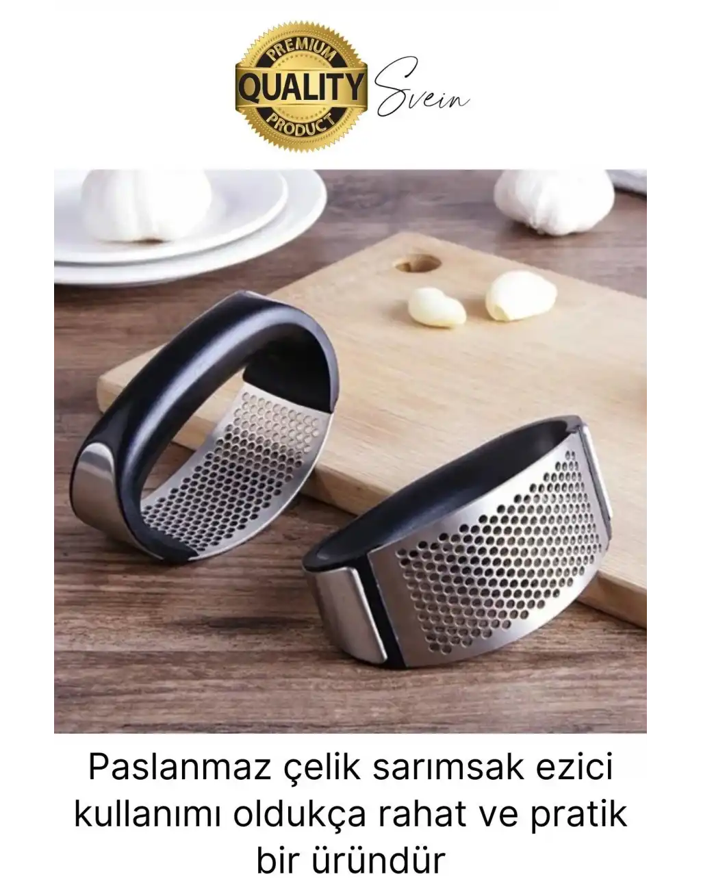 Premium Kolay Kullanımlı Yeni Nesil Sarımsak Rendesi Zencefil Öğütücü Ezici Paslanmaz Çelik Gondol