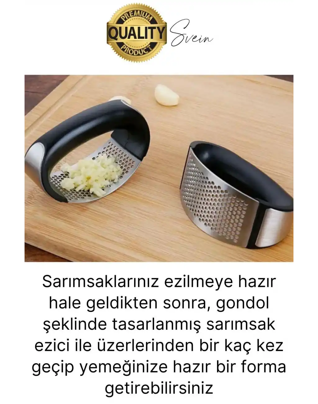 Premium Kolay Kullanımlı Yeni Nesil Sarımsak Rendesi Zencefil Öğütücü Ezici Paslanmaz Çelik Gondol