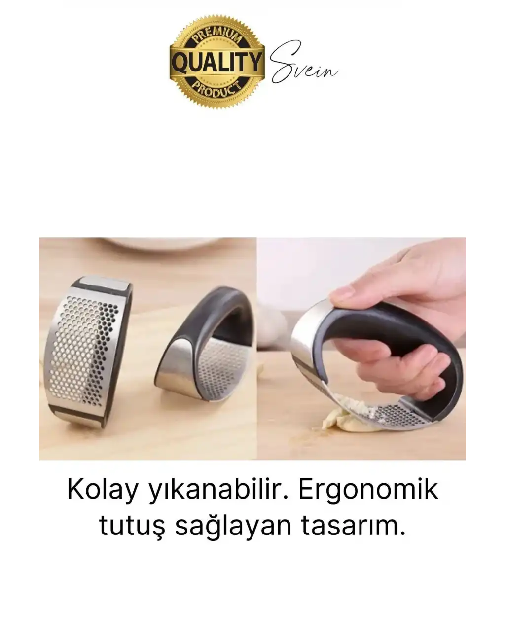 Premium Kolay Kullanımlı Yeni Nesil Sarımsak Rendesi Zencefil Öğütücü Ezici Paslanmaz Çelik Gondol